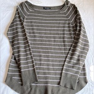 Pink Clover Hunter Green striped sweater